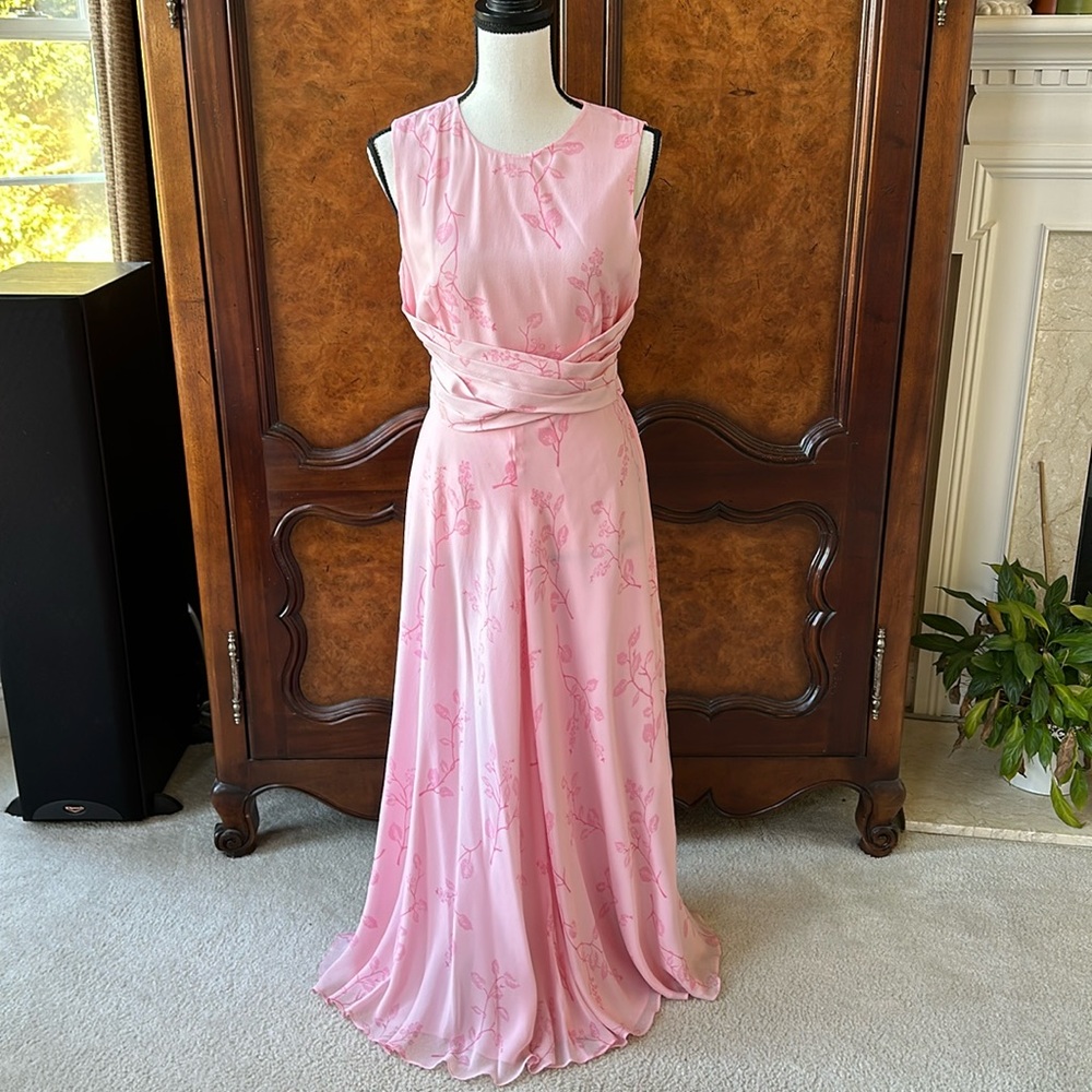 Adrianna Papell Silk Sleeveless Maxi Dress - Picture 1 of 13